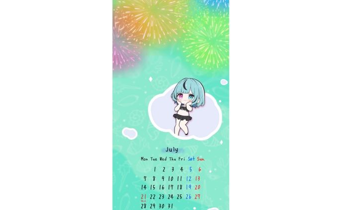 【あおなの】7月アオリジカレンダー