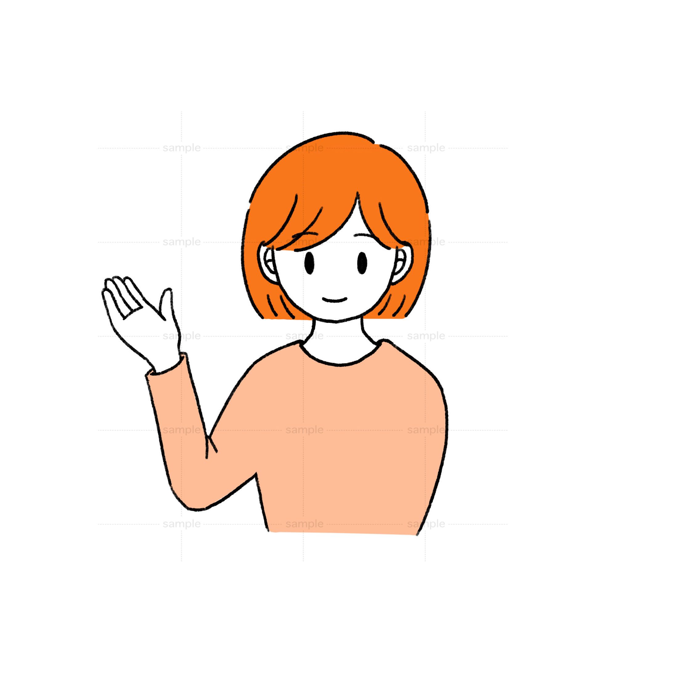 人物イラスト|ポーズ違い-1