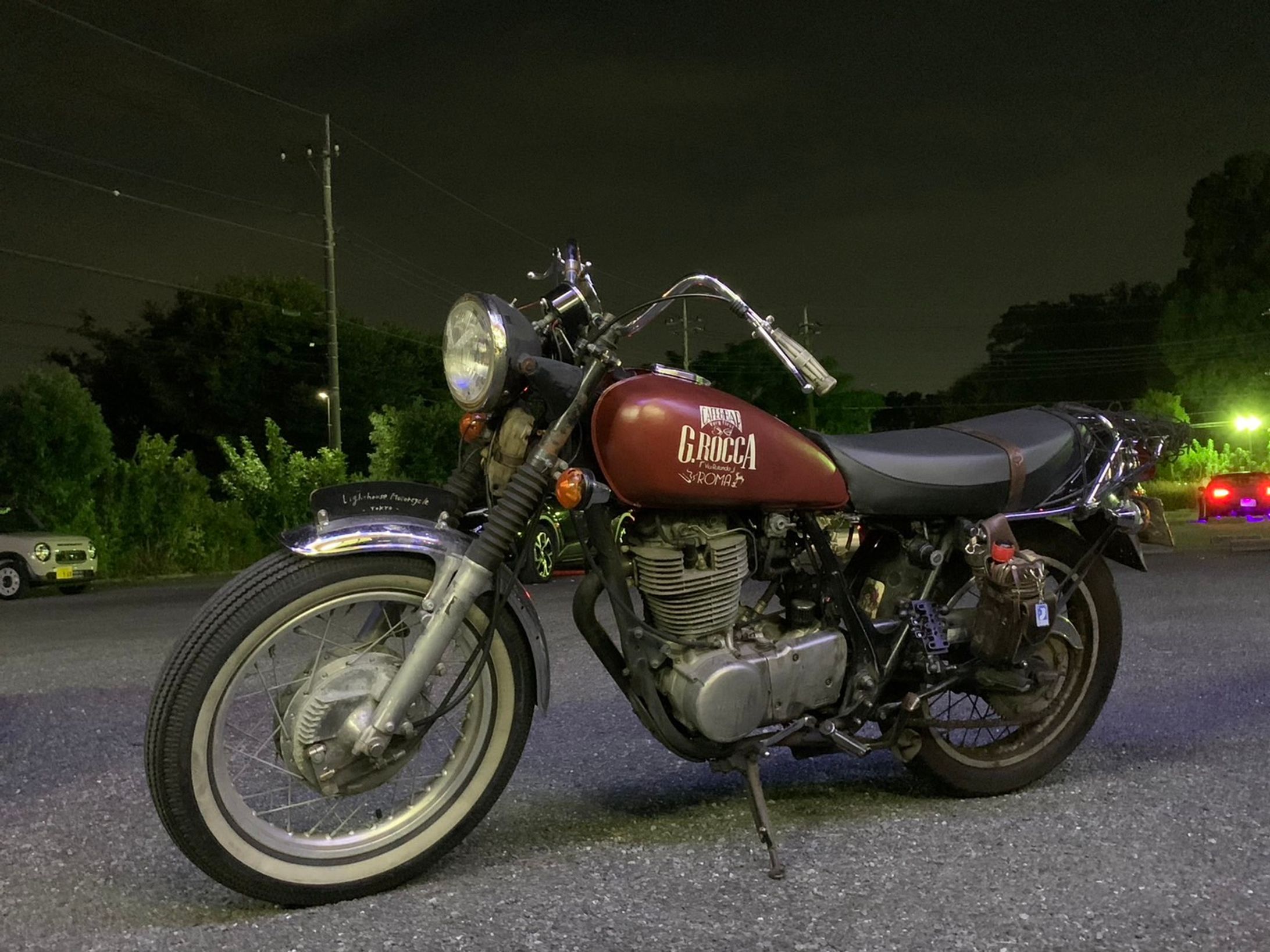 SR400 ローマの休日 デザインタンク塗装-1
