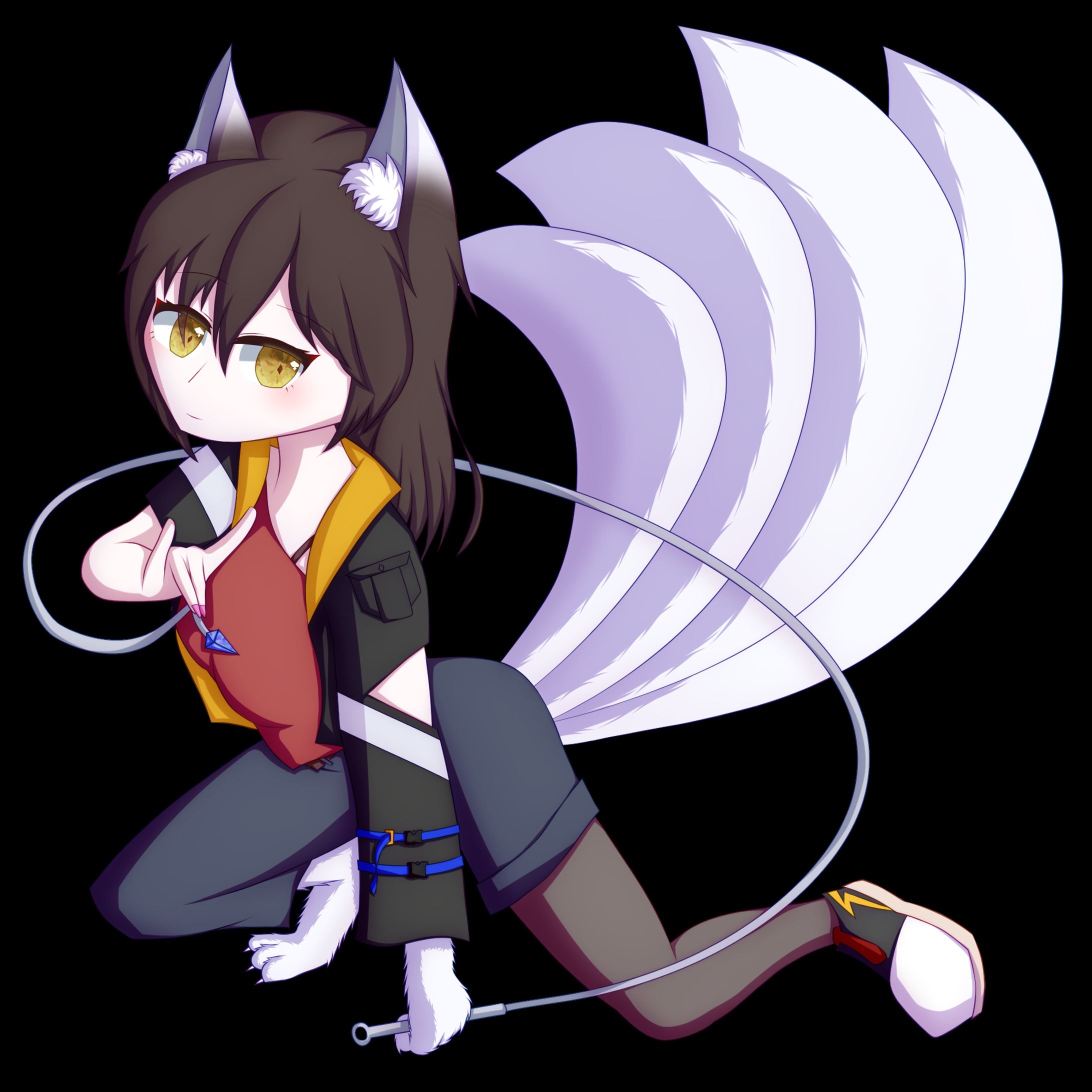 【イラスト】半分狐化する女性【DX3rd】-1