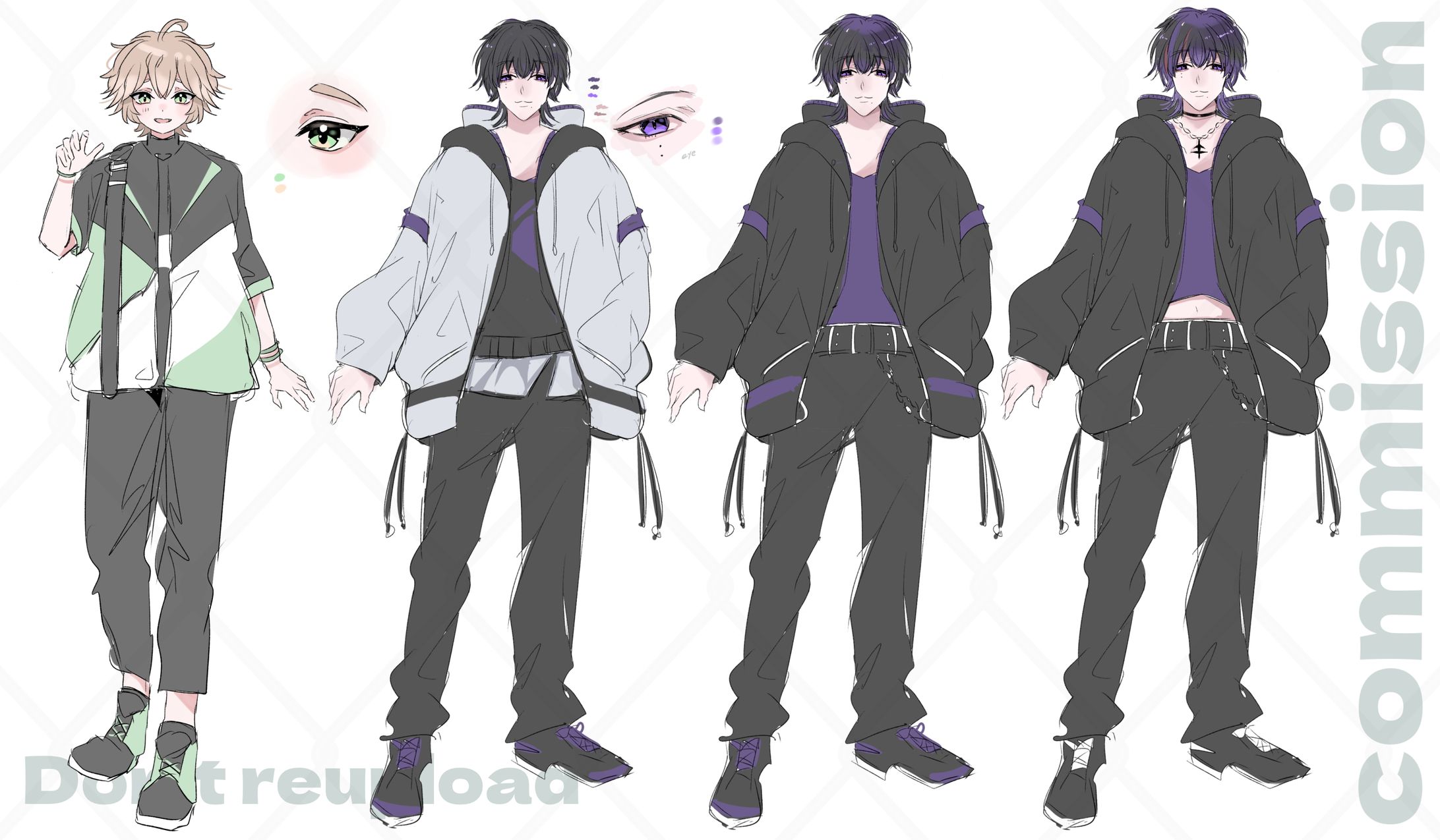 ラフキャラクターデザイン、立ち絵制作-1