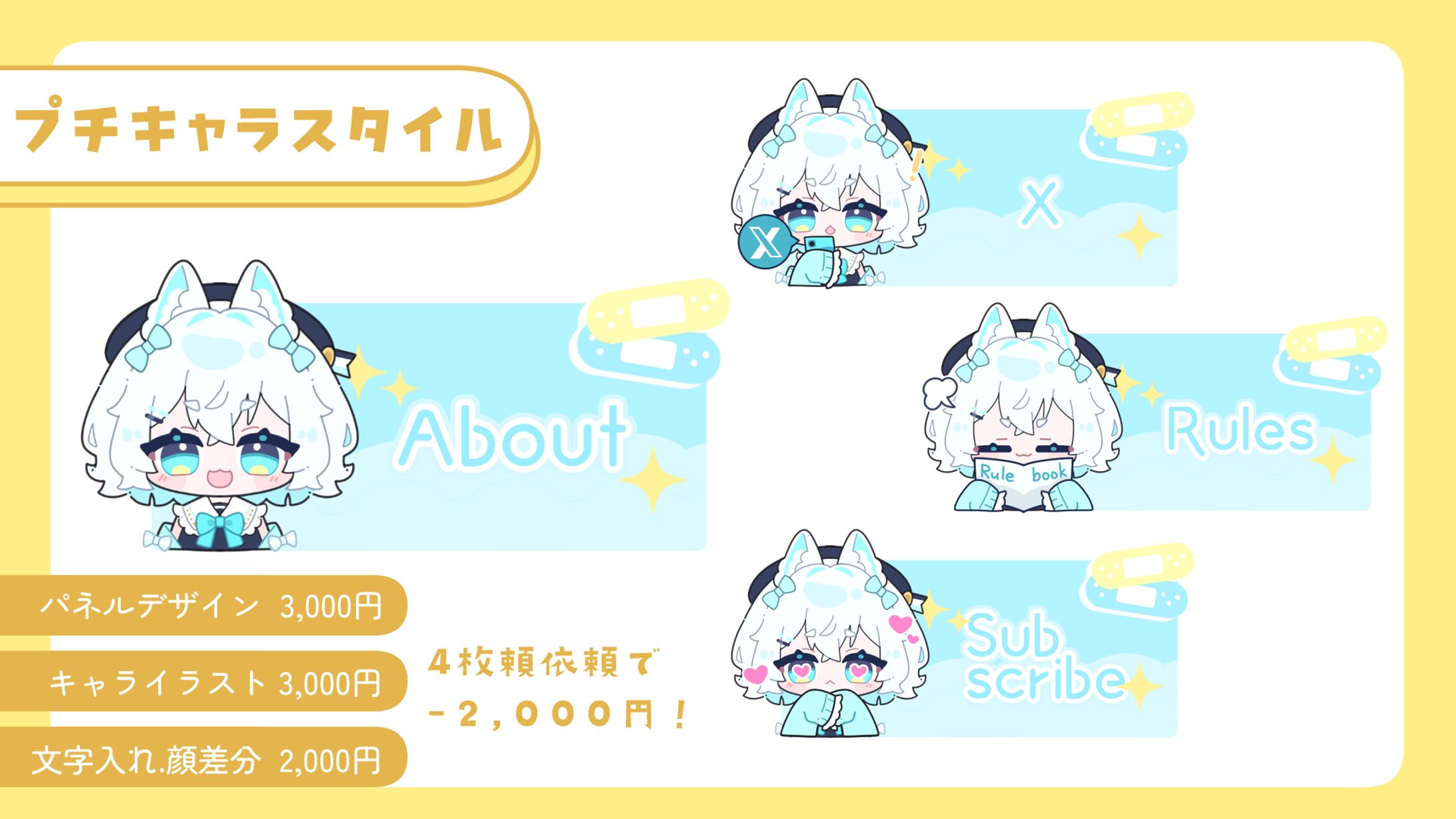 Twitchパネル/プチキャラスタイルサンプル-1