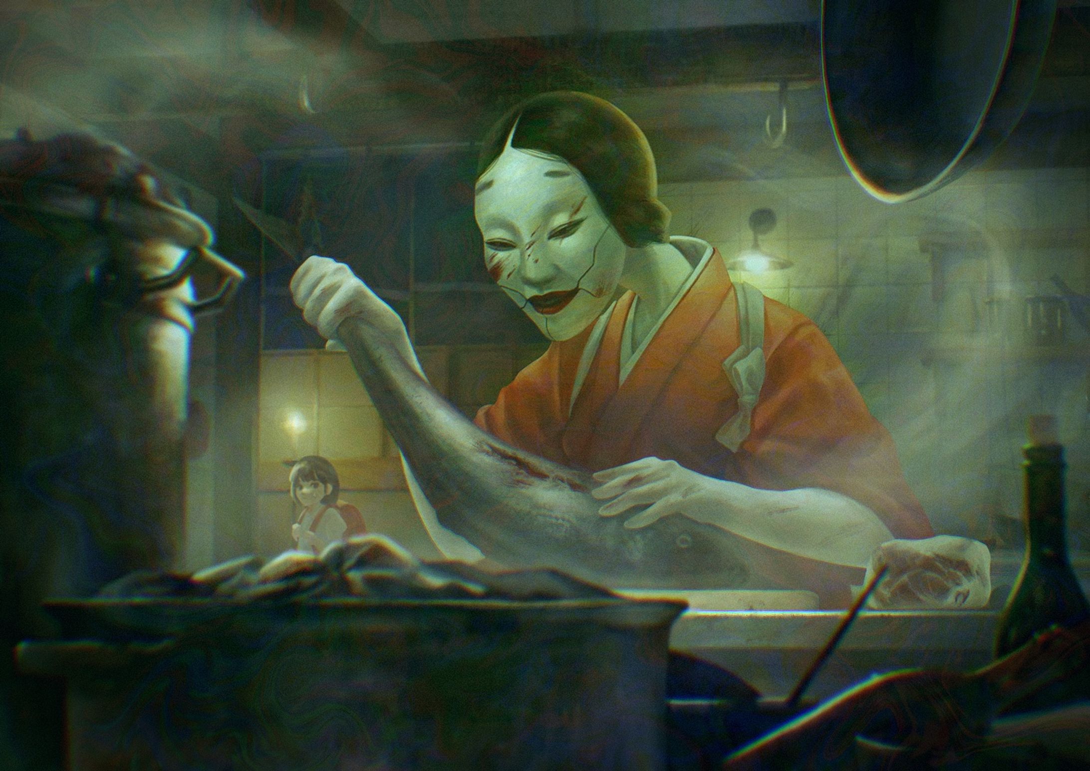 厨房にて-1