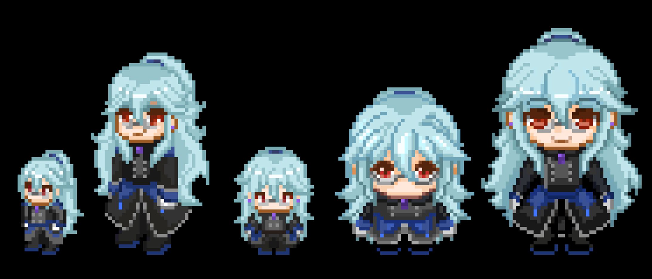 ゲーム用途別 サイズ違いSDキャラクター   UI / フィールド想定 / CLIP STUDIO PAINT制作-1