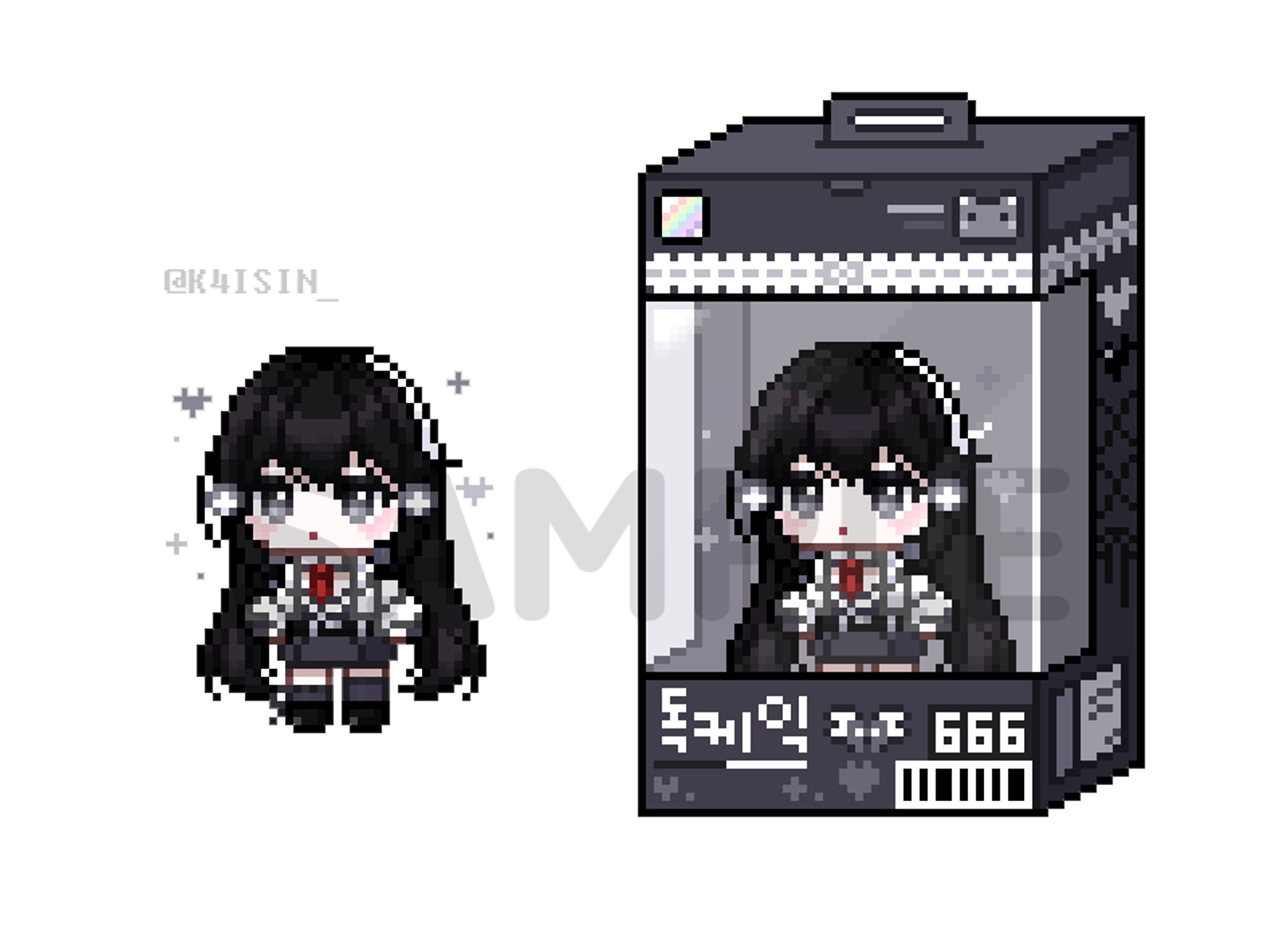 [Vtuber] 치지직 독케익님 픽셀 일러스트-1