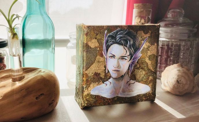 アクリル画　ミニ作品
