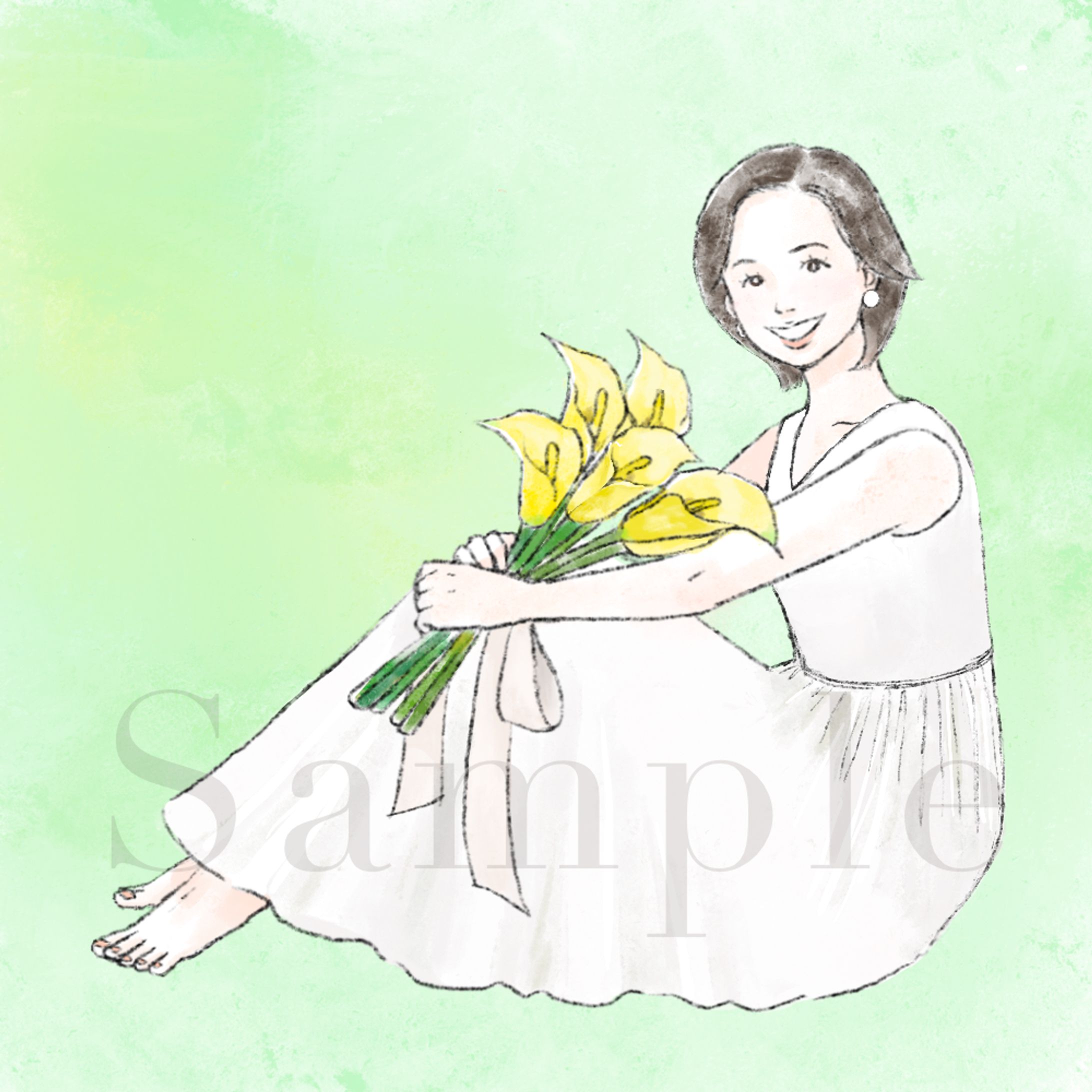 アイコン用似顔絵イラスト-1