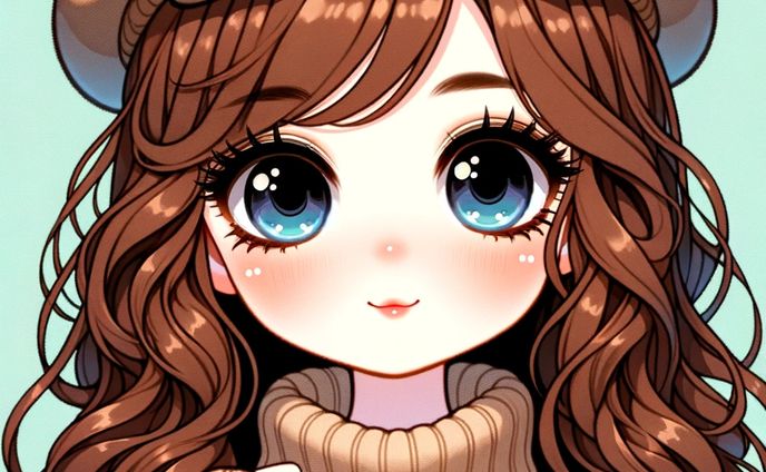 DALL·E 2023 11 03 22.08.58   This image illustrates a young Japanese woman in a style reminiscent of children's manga, with a notable change  her eyes are now black, adding a trad