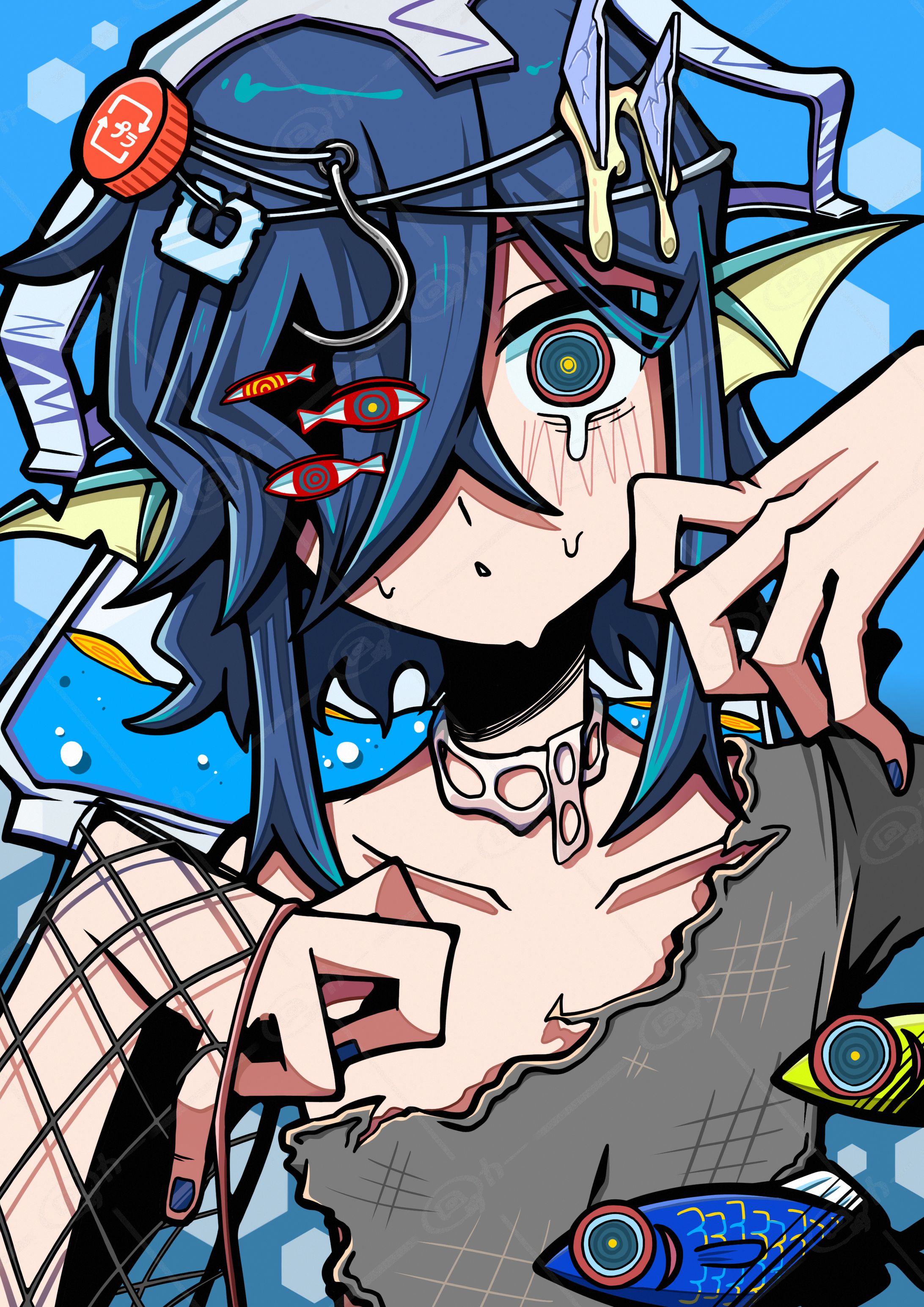 【オリジナル】学校提出用1枚絵イラスト-1