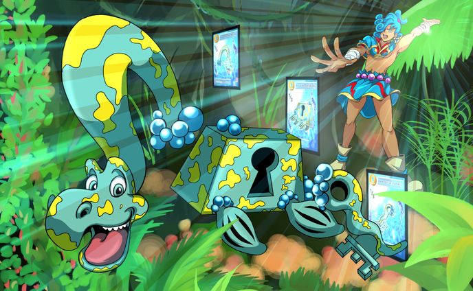 Elemental Puzzle TCG’s flyer illustration