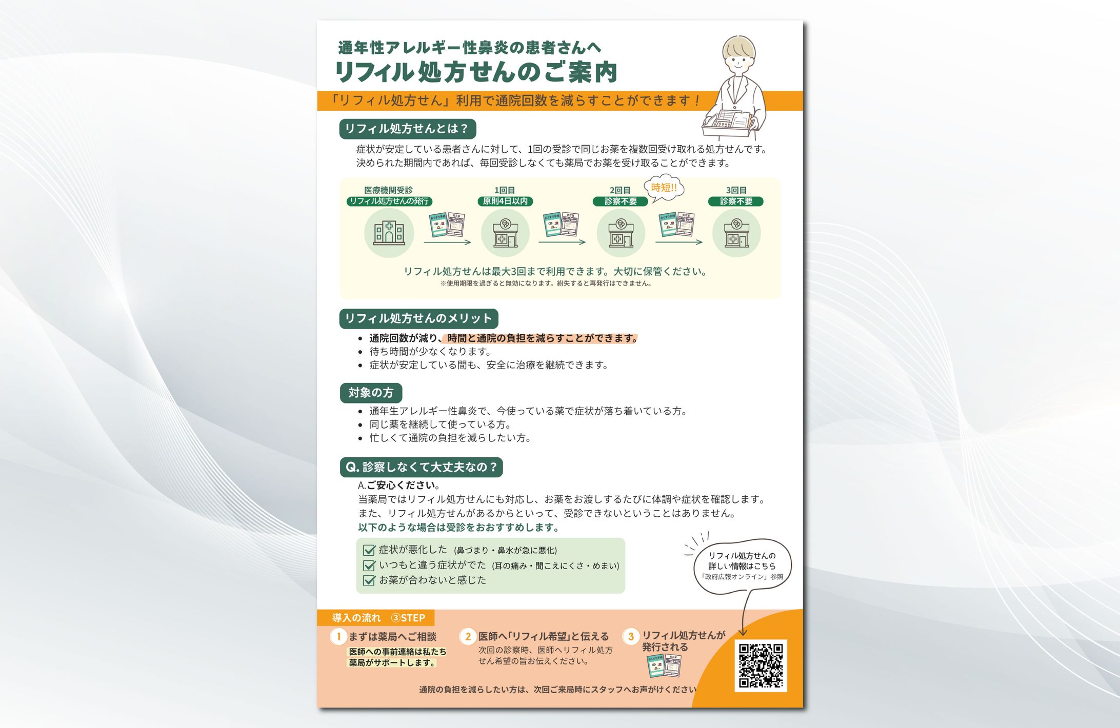 チラシ｜リフィル処方せんのご案内-1