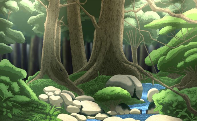 【イラスト】背景 森