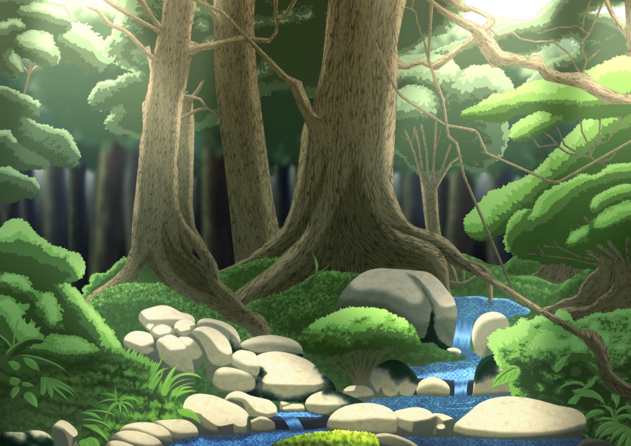 【イラスト】背景 森-1