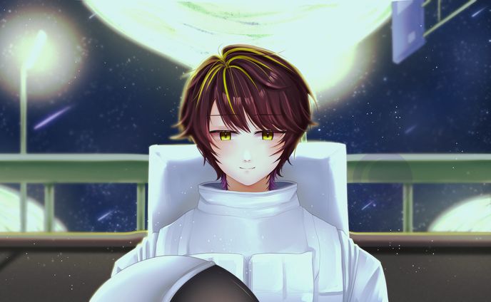 MVイラスト(上半身/背景)