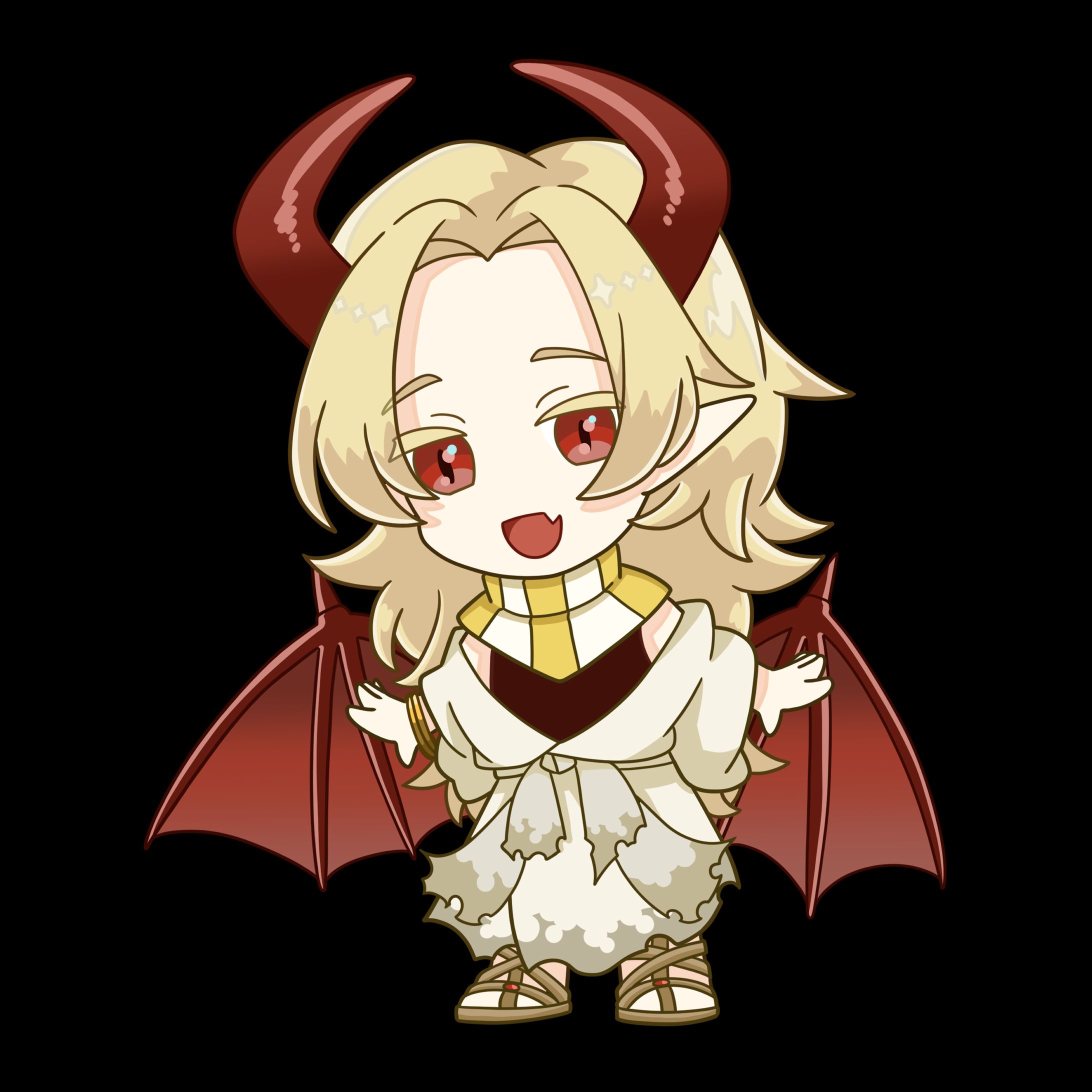 悪魔と天使のデフォルメキャラクター-1