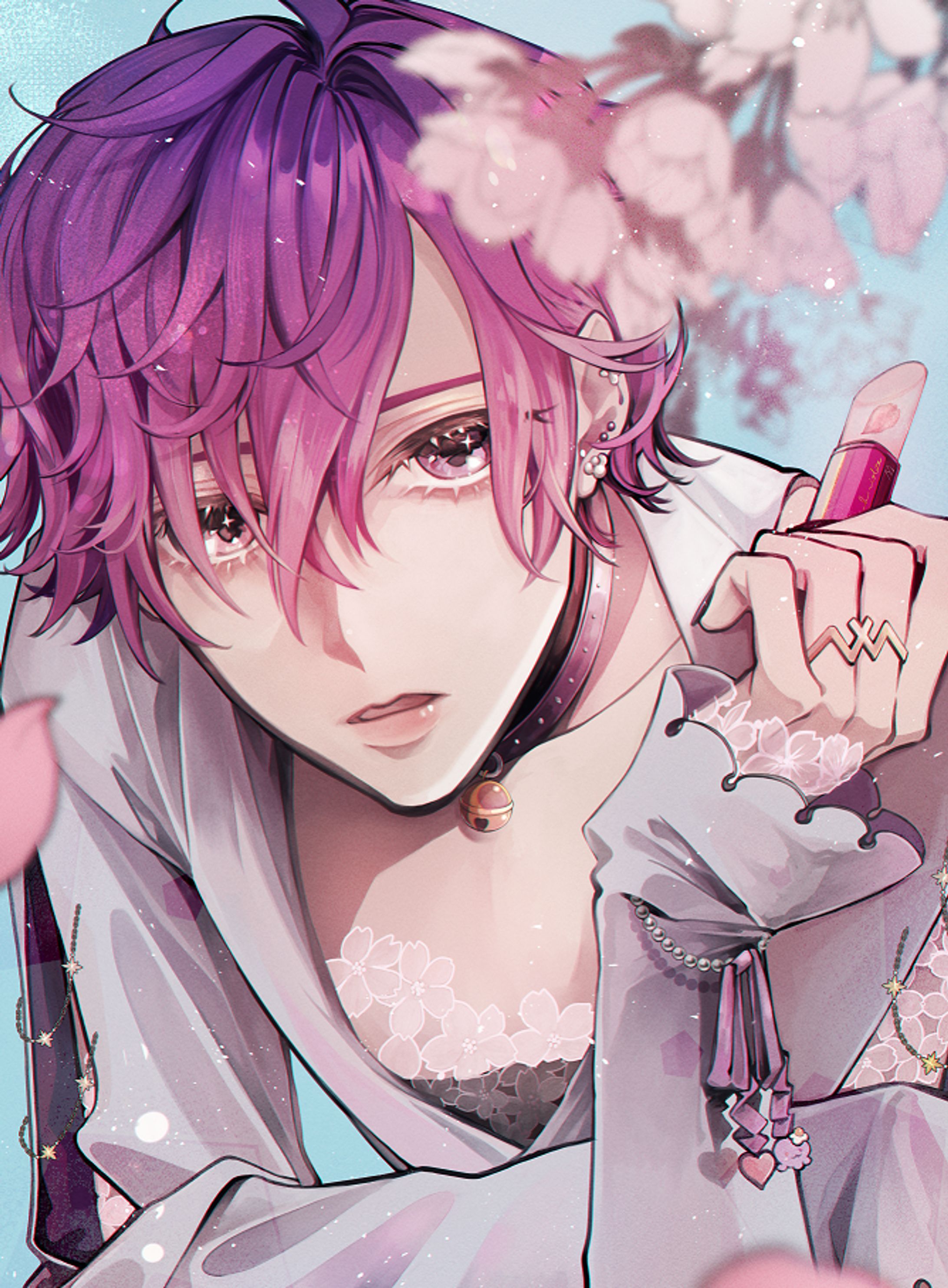 FA♡浮奇・ヴィオレタ様◆桜リップ広告風イラスト-1