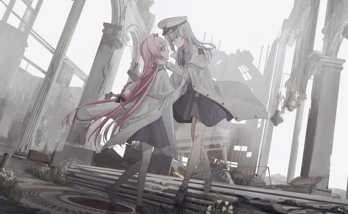 暗め　人物＋背景