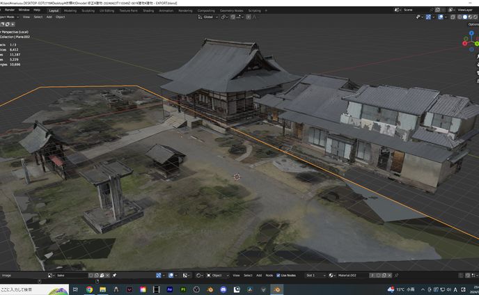 寺院3DCGmodelの製作依頼