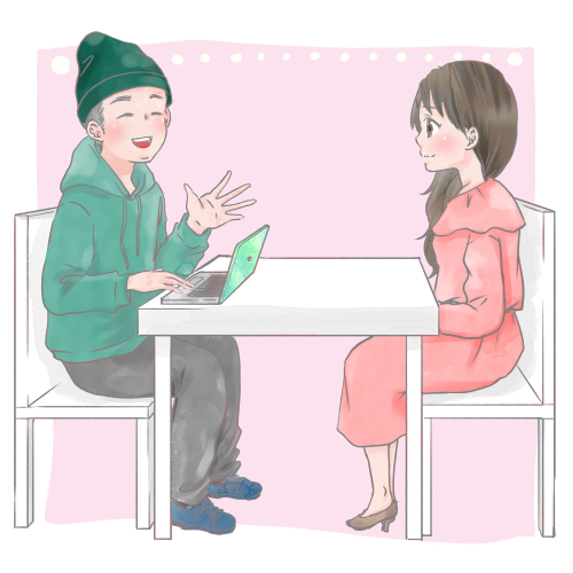 横山様　サイト用似顔絵イラスト-1