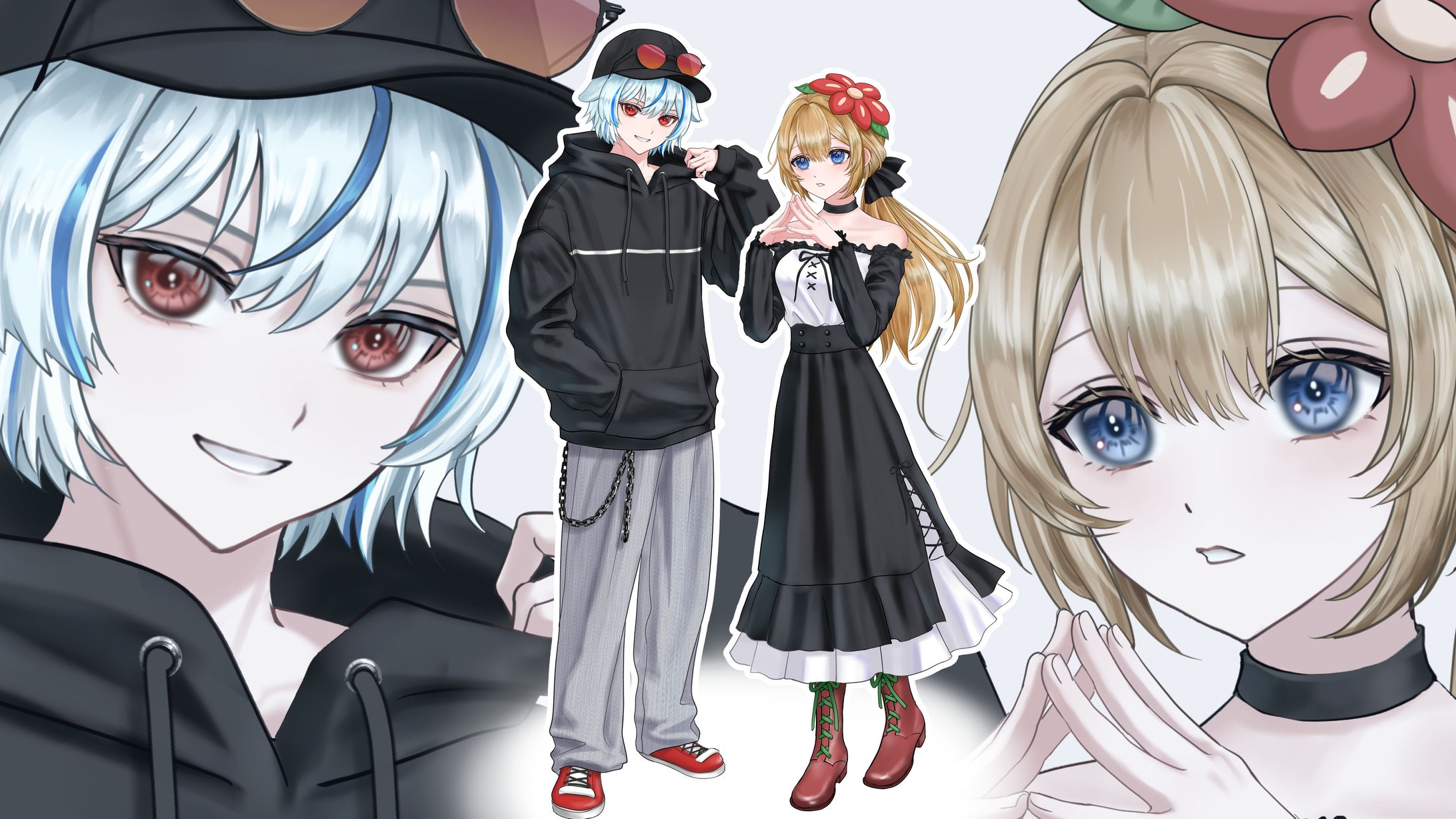【仕事絵】ニグ様しぇいど様「Gimme×Gimme」歌ってみたMV用立ち絵-1