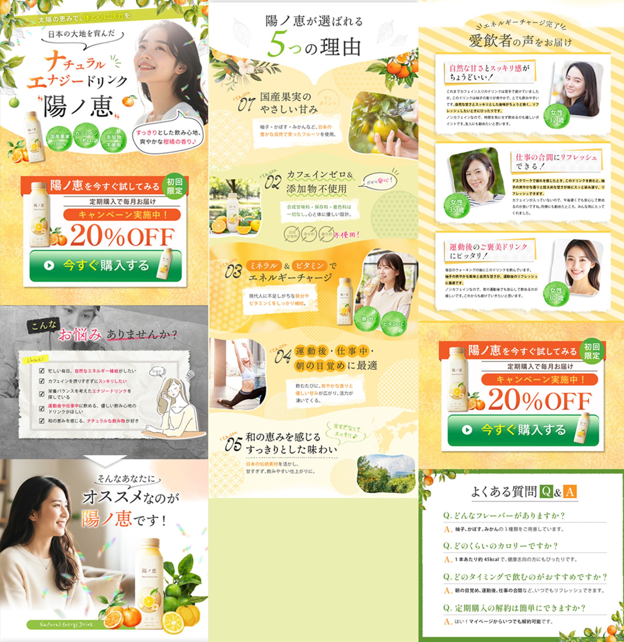 ランディングページ：ナチュラルエナジードリンク陽ノ恵-1