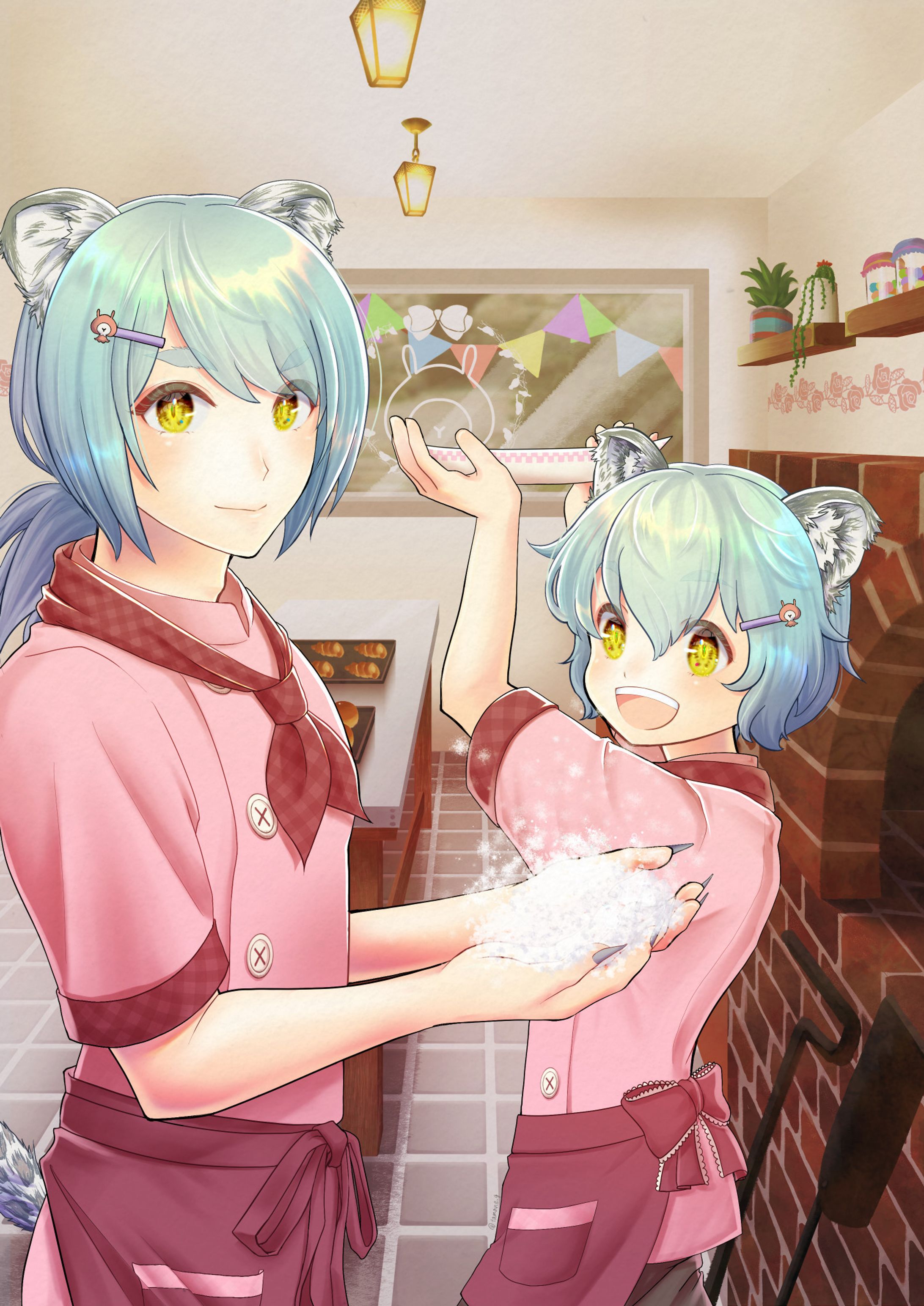 転生主人公が料理チートをしている世界で、猫科モブ獣人の少年二人が幸せになる話-1