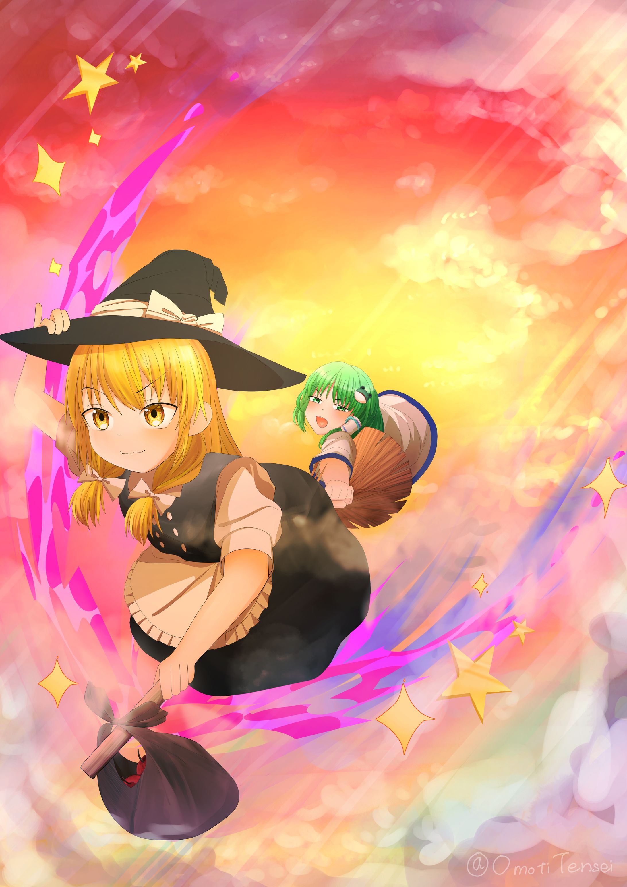 【二次創作】早苗魔理沙【東方Project】-1