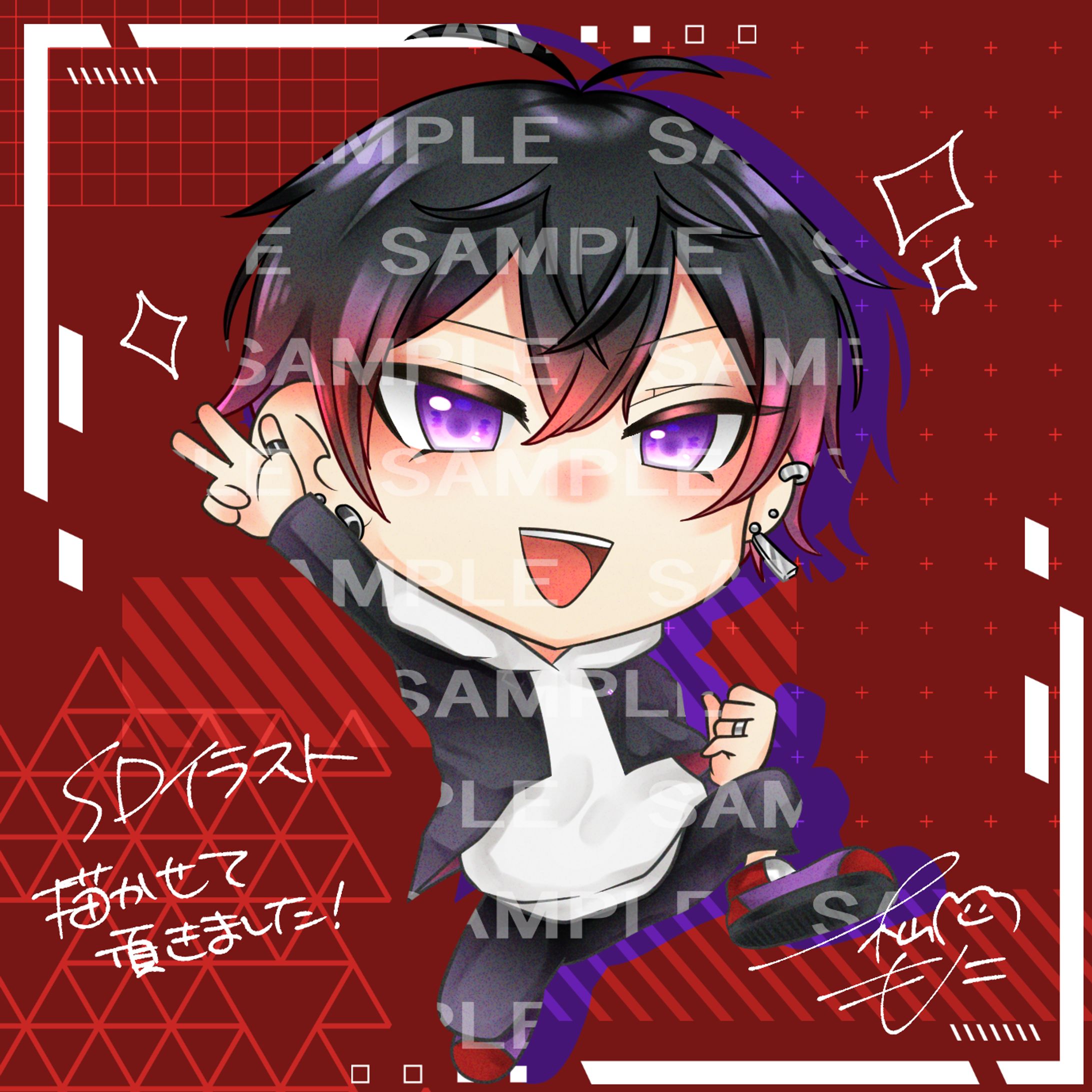 秋吉由良様 SDイラスト-1