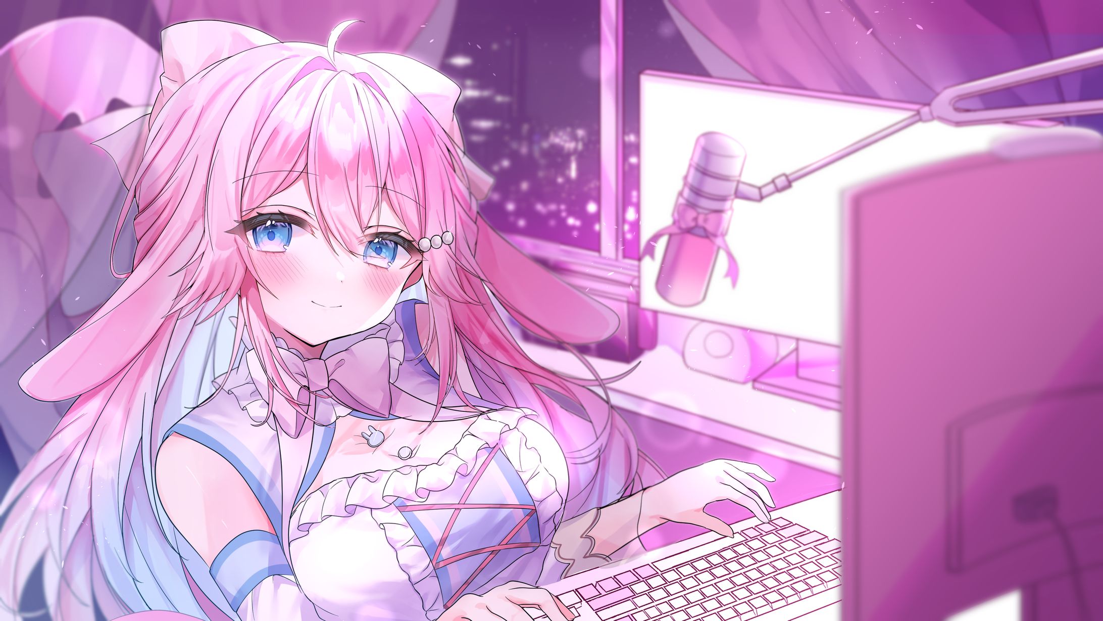 Vtuber甘党みみ様 配信待機画面用イラスト-1