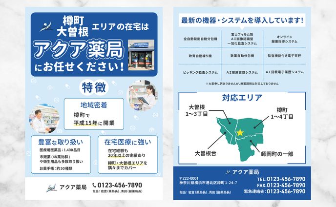 在宅訪問獲得のためのチラシ作成