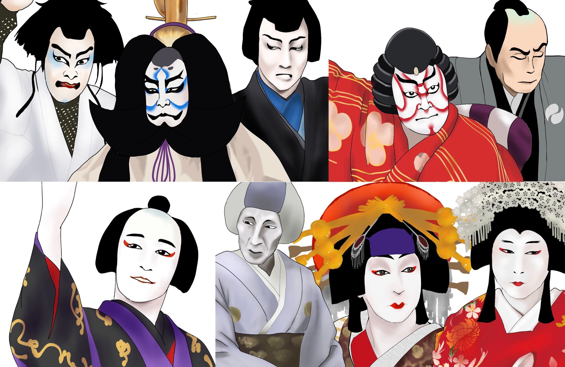 歌舞伎イラスト　1-1