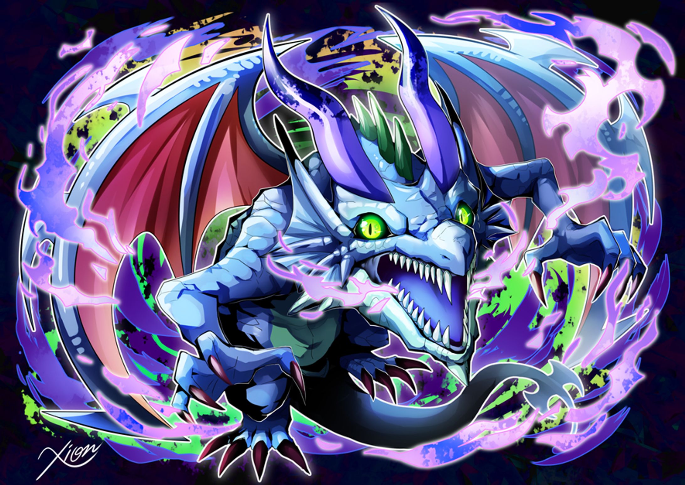 イラストサンプル：ドラゴン-1