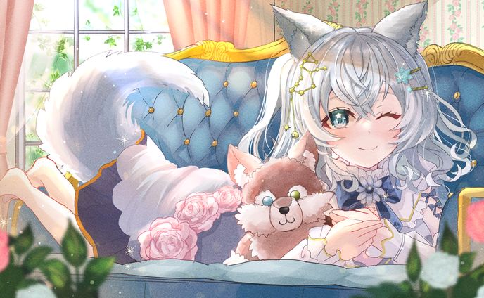 Skeb依頼　氷月華フェリシア様「ソファでリラックス」