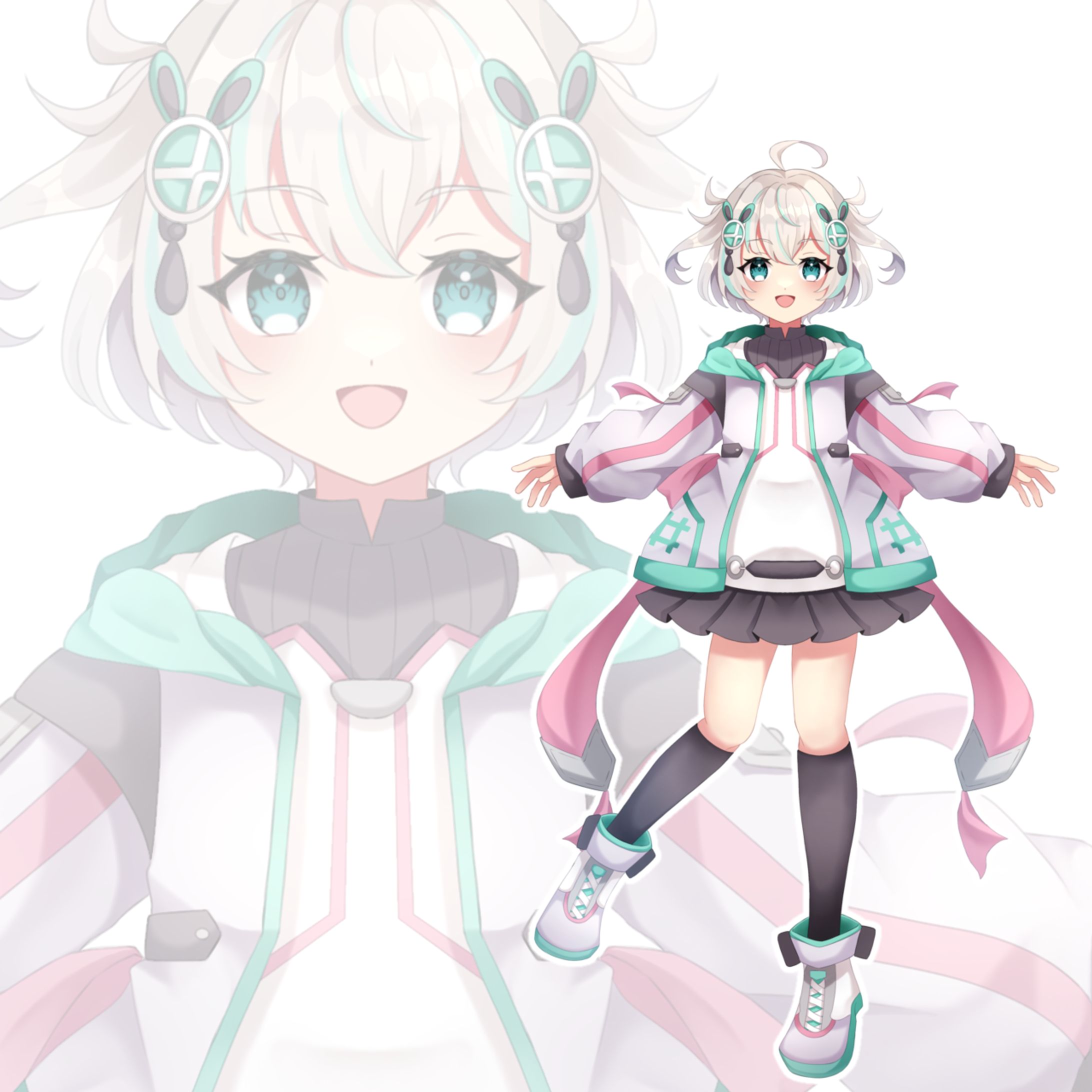 Qooo!!所属 アルファ・ラビリ様 IRIAM用立ち絵-1