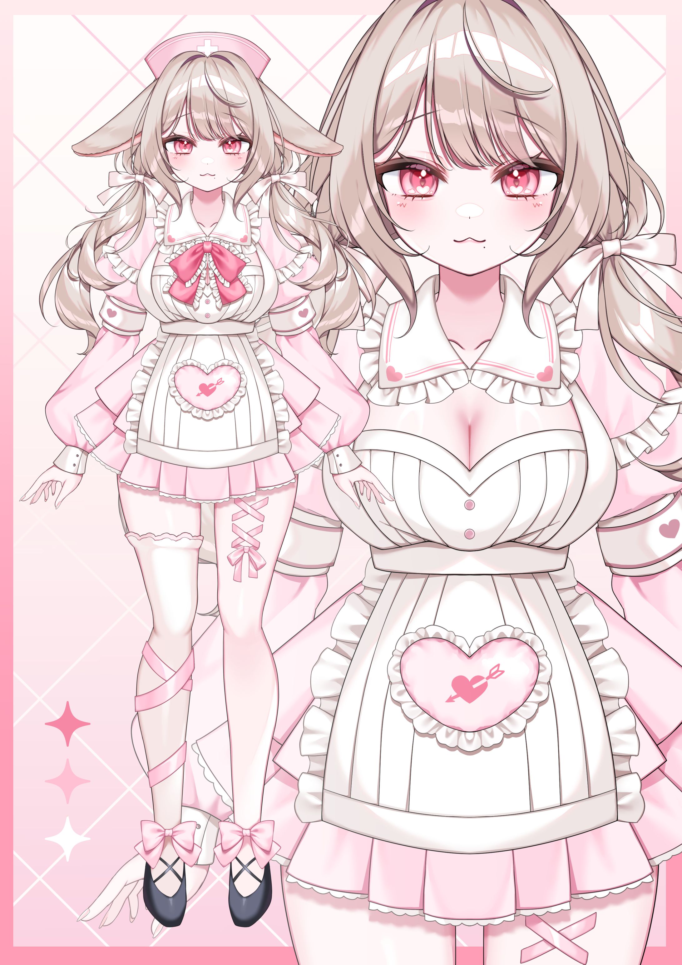 作家さんの、ナースうさぎ キャラ販売】うさぎナース Vtuberモデル立ち絵