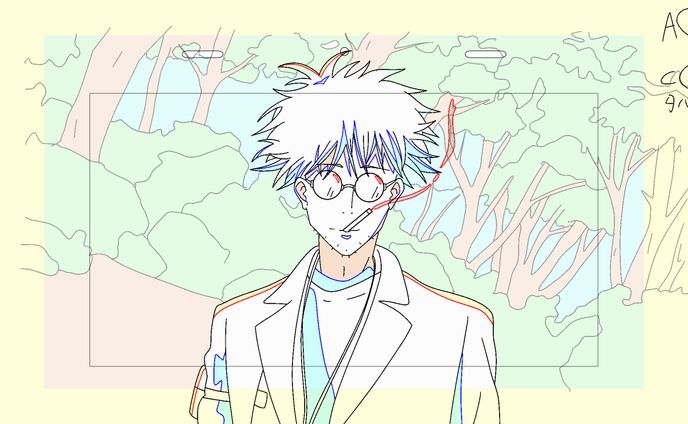 タバコ髪なびき創作