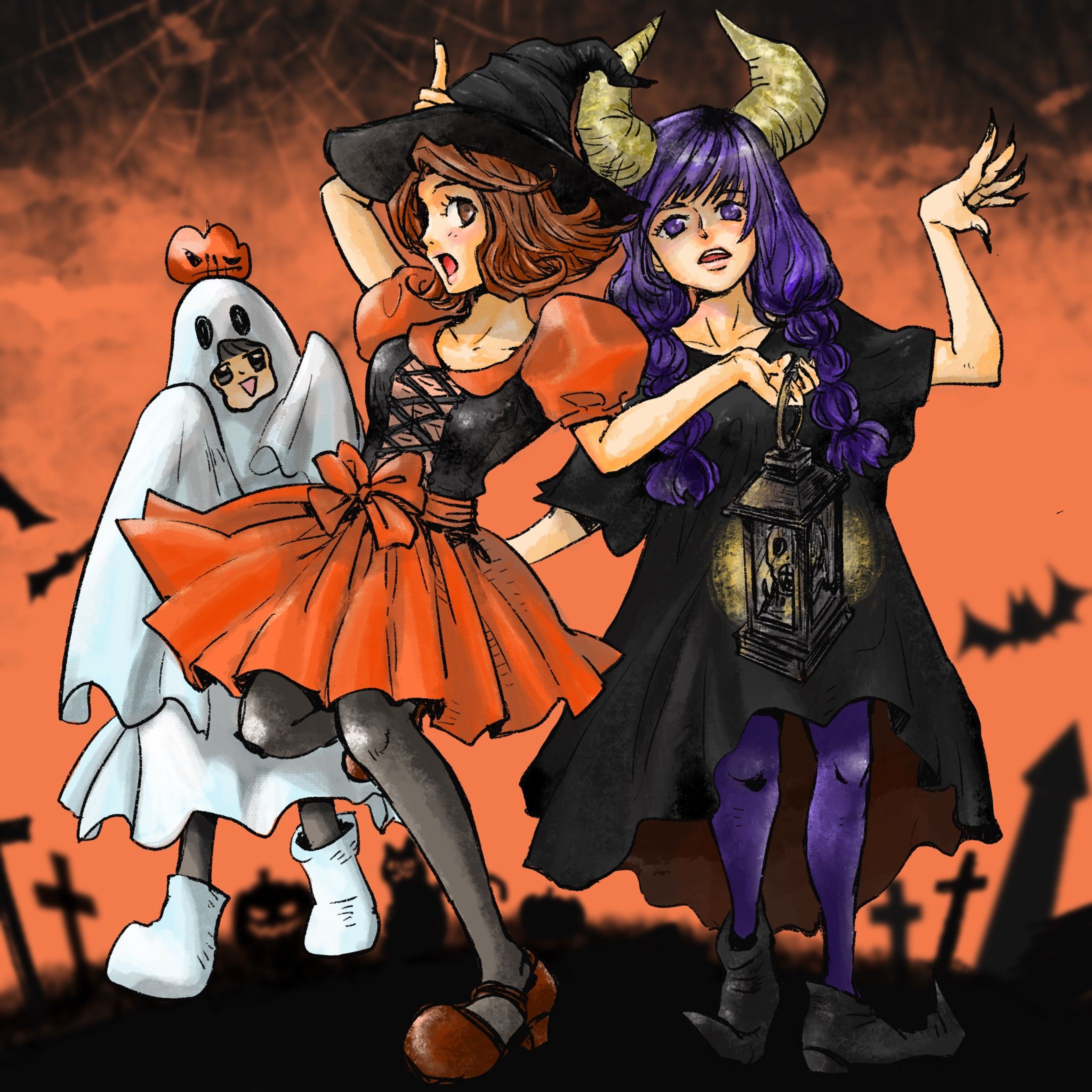 創作イラスト　ハロウィン-1
