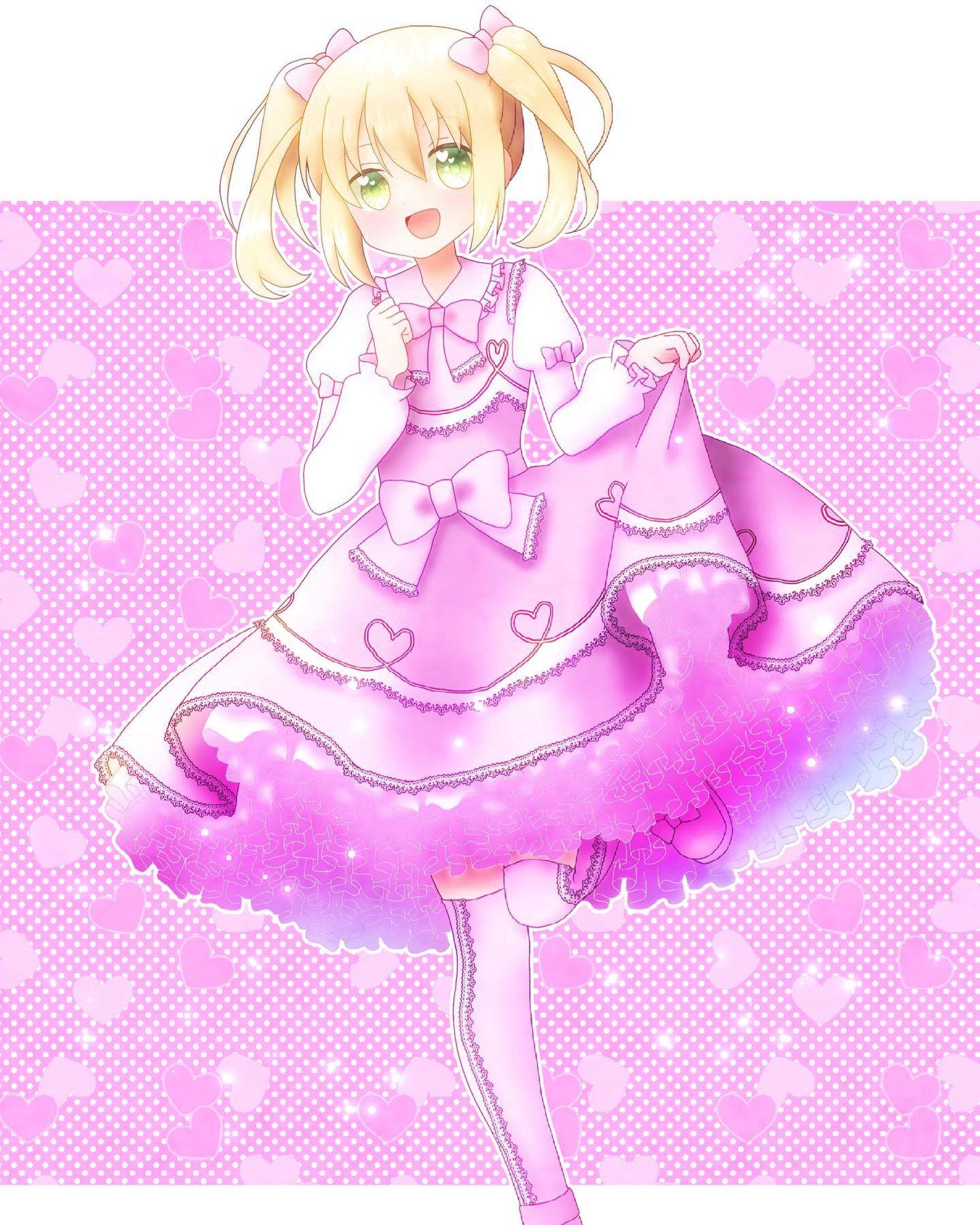 💕　#イラスト　#お絵描き　#illustration #illust #女の子　#女の子イラスト　#デジタル　#デジタルイラスト　#デジタル絵　#オリジナル　#オリジナルイラスト　#オリジナル絵　#ロリィタ　#ロリィタファッション　#ロリータ　#ロリータファッション　#ハート　#フリル　#リボン　#ツインテール　#ツインテ　#ゆめかわいい　#ゆめかわ　#ピンク-1