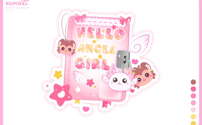 Hello Angel Girl Logo