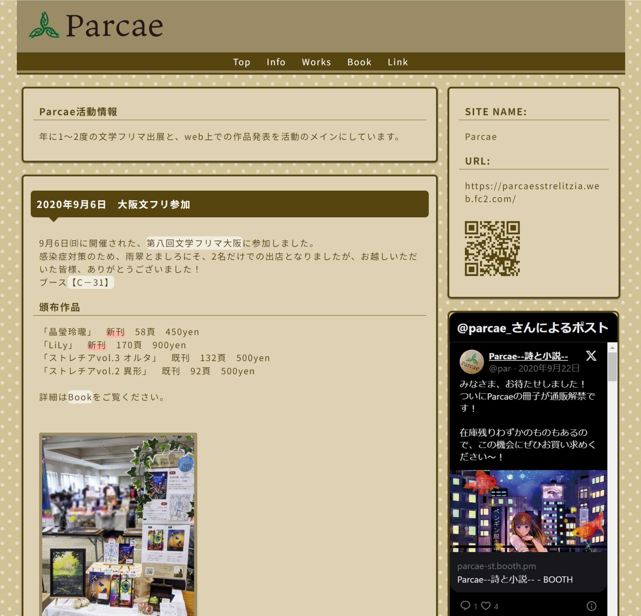 Parcae Webサイト-1