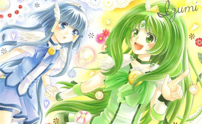 ファンアート　スマイルプリキュア　キュアマーチとキュアビューティ