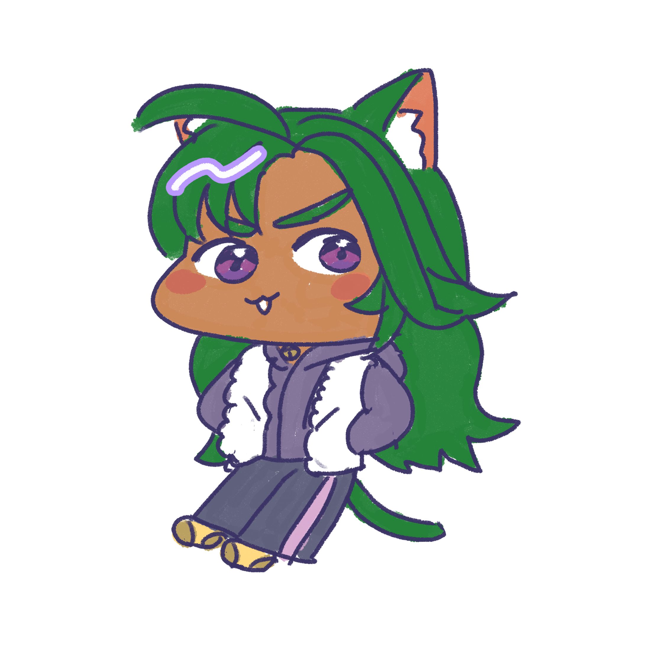 「冬の部屋着」デフォルメイラスト-1