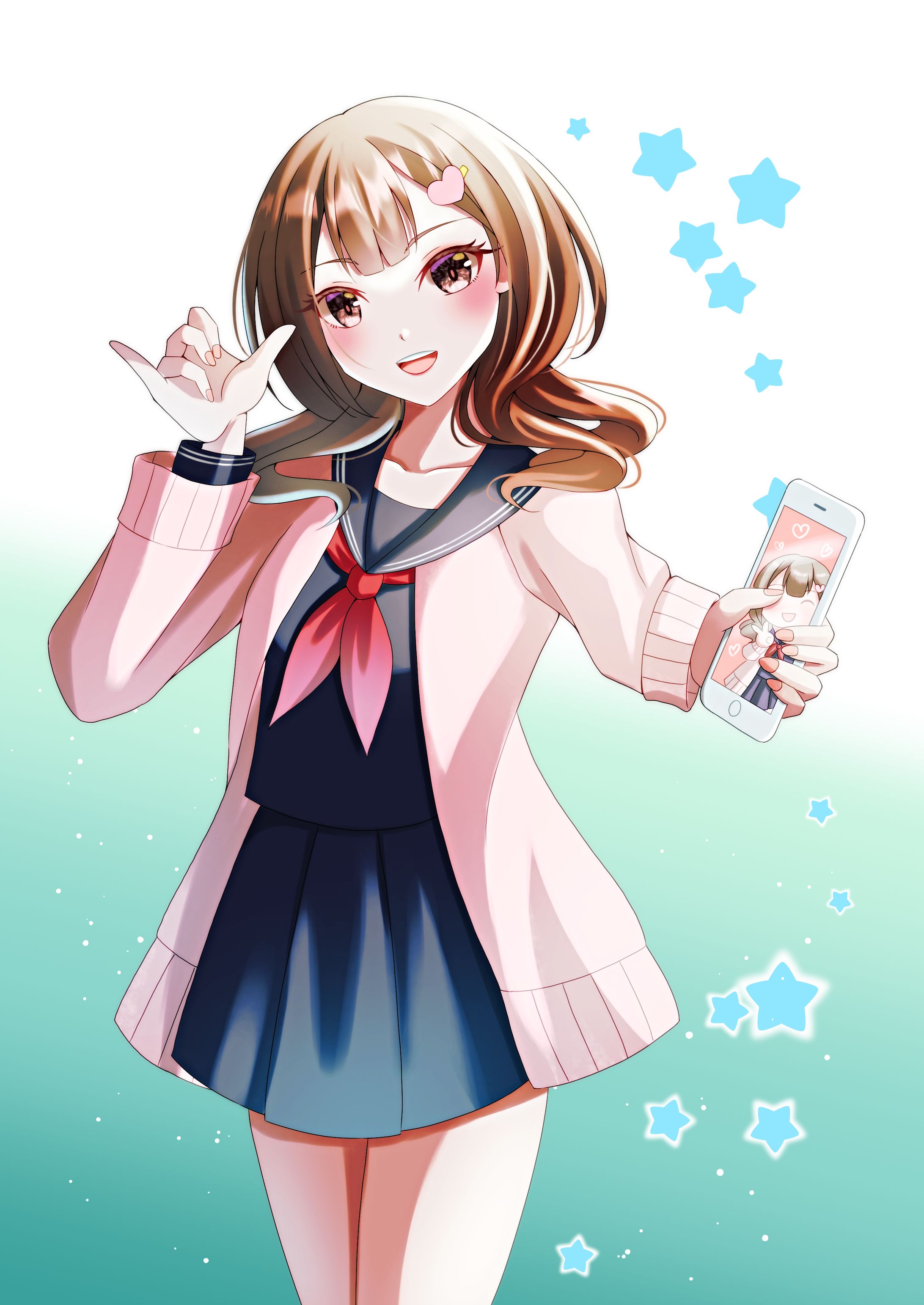 【ご依頼品】女子高生のイラスト-1