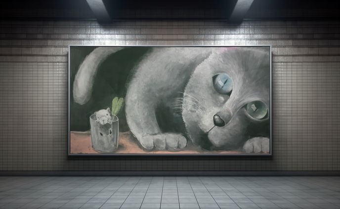 黒板　ねこ