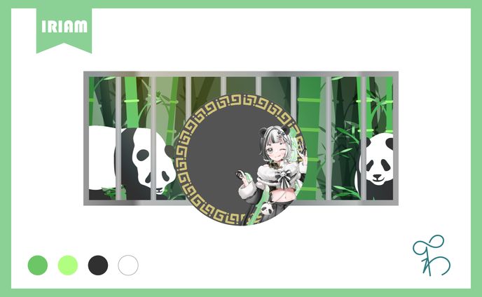 白黒笹様/IRIAMセット