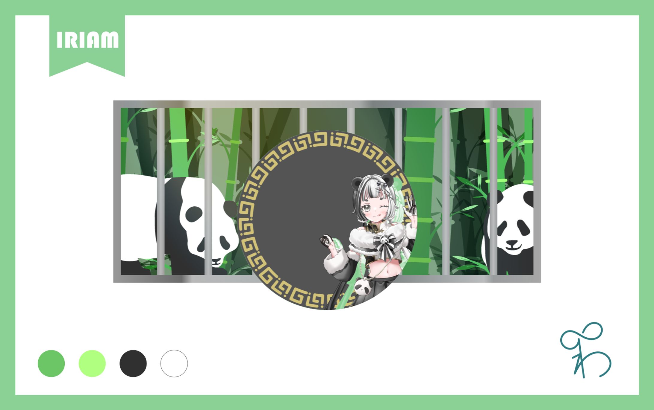 白黒笹様/IRIAMセット-1
