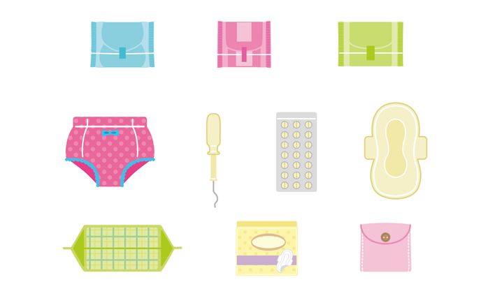生理用品のイラスト