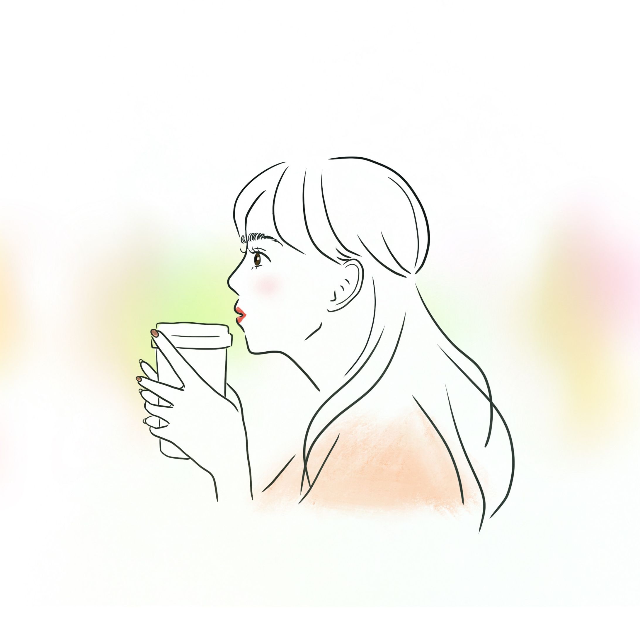 横顔美人②-1