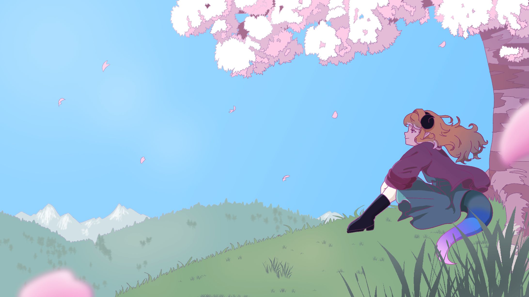 桜の下のうぃす-1