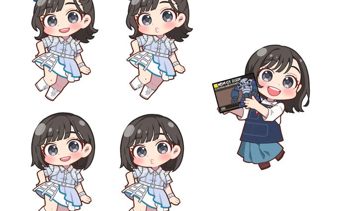 イラスト、女性アイドル